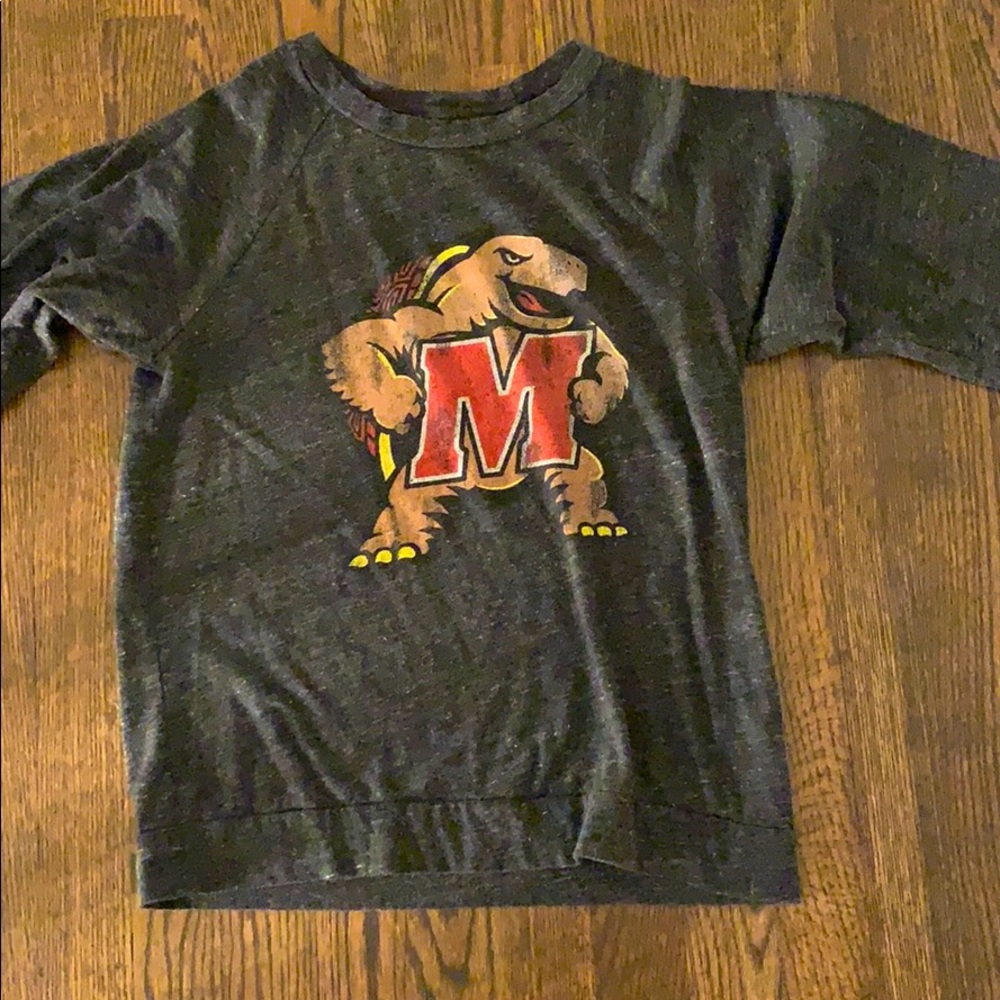 Dark Grey University of Maryland Long Sleeve Shirt